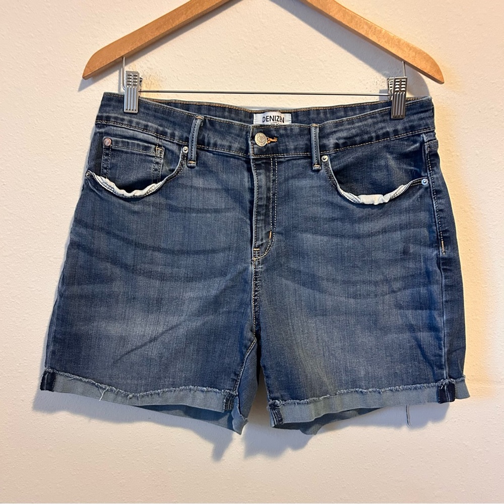 Denizen from Levi's 14 Women's Dark Blue Jean Cuff Shorts